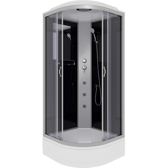 Гидробокс Niagara Classic 100x100 см NG-3502-14G, серебро/тонированное (безсиликоновая сборка) - фото 2