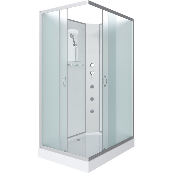 Гидробокс Niagara Classic 90x70 см NG-43975-14QBKG, серебро/матовое (безсиликоновая сборка) - фото 