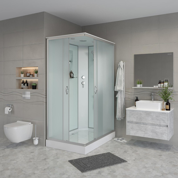 Душевая кабина Niagara Classic 120x80 см NG-43285-14Q, серебро/матовое (безсиликоновая сборка) - фото 3