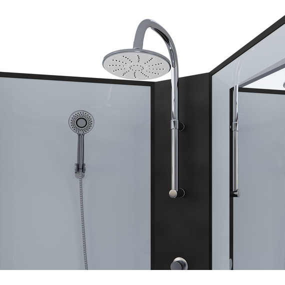 Гидробокс Niagara Classic 100x100 см NG-6709-14BKTG, чёрный/прозрачное (безсиликоновая сборка) - фото 4