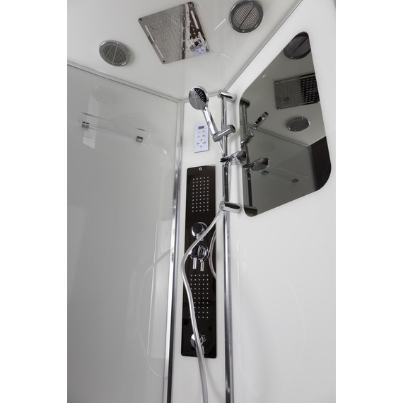 Гидробокс Niagara Premium 100x100 см NG-6002-01G, хром/прозрачное (безсиликоновая сборка) - фото 4