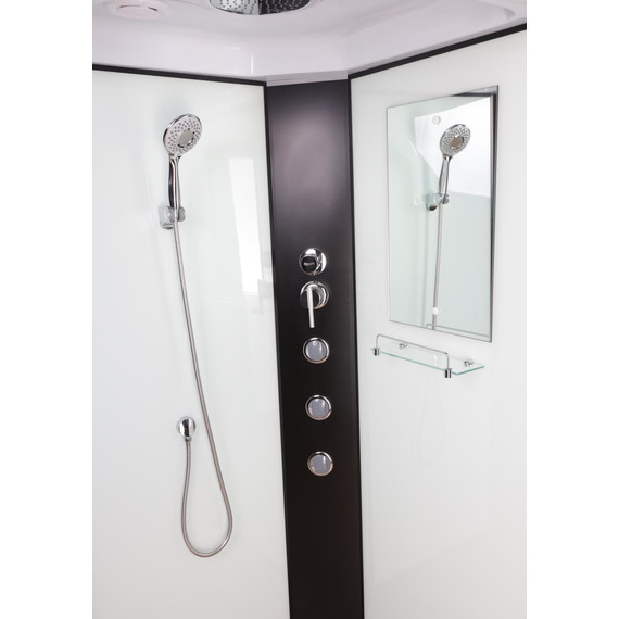 Гидробокс Niagara Classic 100x100 см NG-6702-14G, чёрный/прозрачное (безсиликоновая сборка) - фото 5