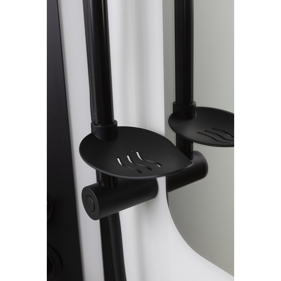 Гидробокс Niagara Premium 100x100 см NG-6902-01G BLACK, матовый черный/тонированное (безсиликоновая сборка) - фото 10