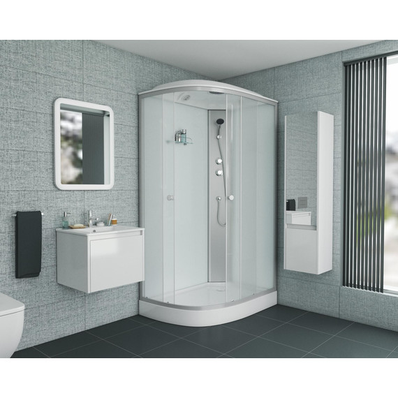 Душевая кабина Niagara Eco 120x80 см E120/80/13R/MT, хром матовый/матовое (безсиликоновая сборка) - фото 3