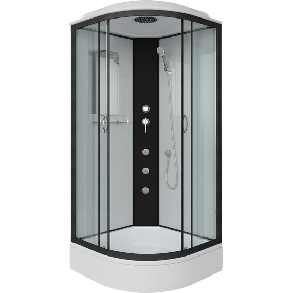 Гидробокс Niagara Classic 100x100 см NG-6702-14G, чёрный/прозрачное (безсиликоновая сборка) - фото 