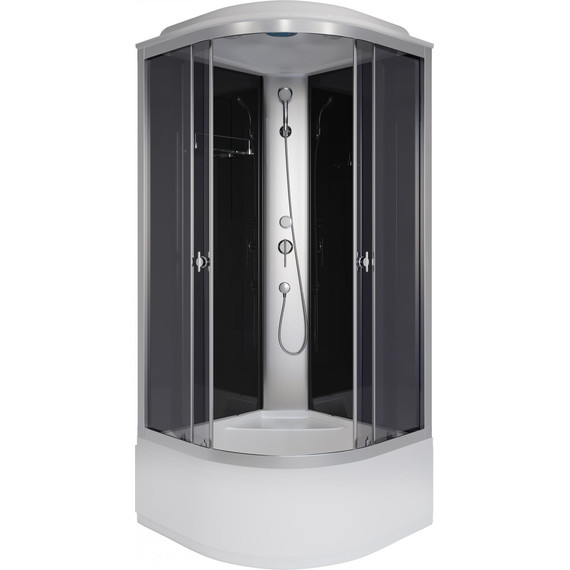 Душевая кабина Niagara Eco 80x80 см E80/40/TN, хром матовый/тонированное (безсиликоновая сборка) - фото 2