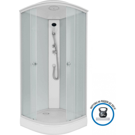 Душевая кабина Niagara Promo 90x90 см P90/13/MT, белый/матовое (безсиликоновая сборка) - фото 