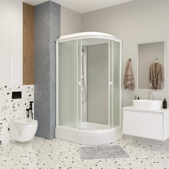 Душевая кабина Niagara Promo 100x80 см P100/80/26L/MT, белый/матовое (безсиликоновая сборка) - фото 3