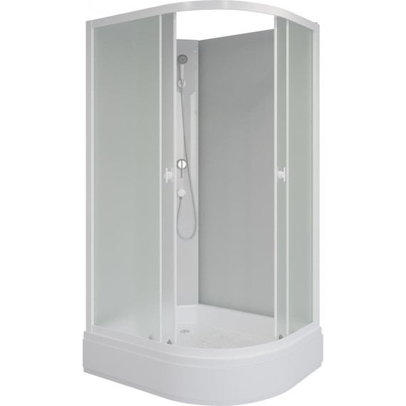 Душевая кабина Niagara Promo 110x80 см P110/80/26L/MT/BK, белый/матовое (безсиликоновая сборка) - фото 2