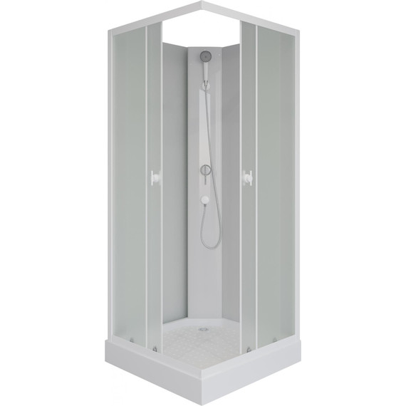 Душевая кабина Niagara Promo 90x90 см P90/13Q/MT/BK, белый/матовое (безсиликоновая сборка) - фото 2