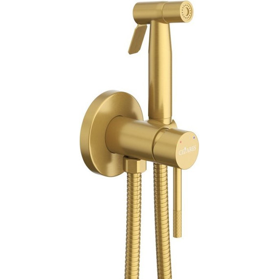 Набор для гигиенического душа Cezares RELAX-DIF-BORO (со скрытой частью), брашированное золото, Цвет производителя: брашированное золото - фото 2