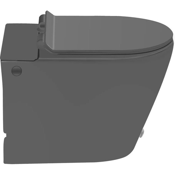 Унитаз приставной безободковый с импульсным смывом SantiLine SL-5030MB, чёрный - фото 2