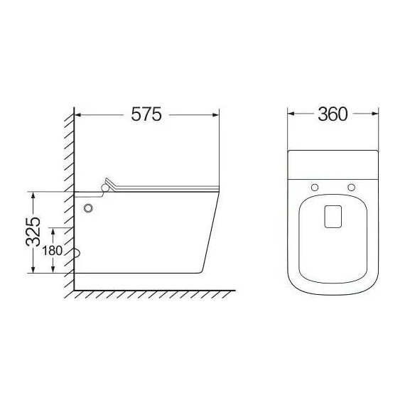 Унитаз подвесной безободковый с импульсным смывом SantiLine SL-5032MB (в комплекте с инсталляцией) чёрный, Цвет производителя: чёрный - фото 5