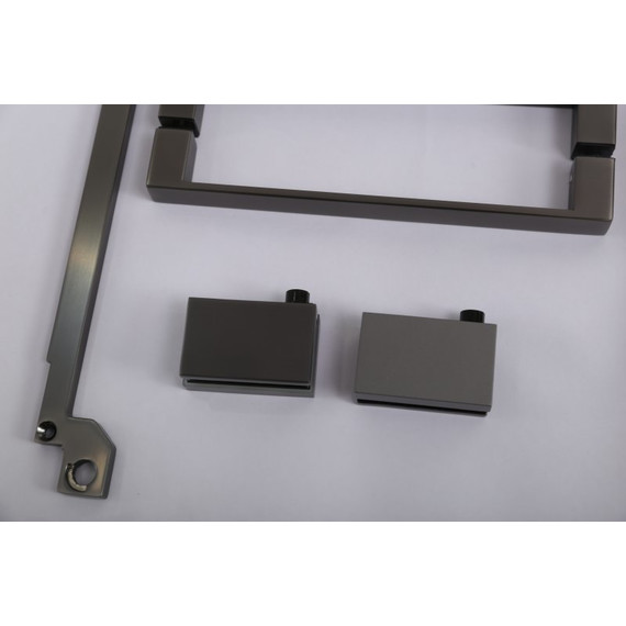 Душевое ограждение Cezares SLIDER-A-2-90/100-GRIGIO-GM (90-100)x(90-100) см (стекло 8 мм) оружейная сталь/тонированное - фото 4