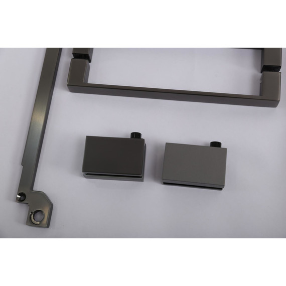 Душевое ограждение Cezares SLIDER-AH-1-100-100/110-GRIGIO-GM 100-110x100 см (стекло 8 мм) оружейная сталь/тонированное - фото 4