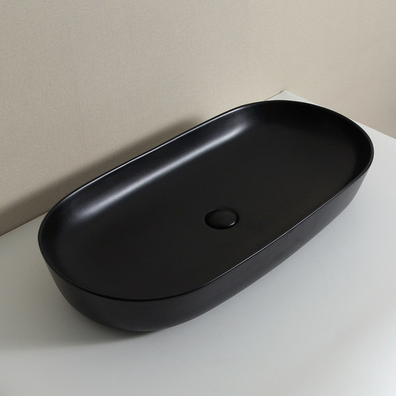 Раковина-чаша CeramaLux N 60 см 78327-1MB, чёрный матовый - фото 2