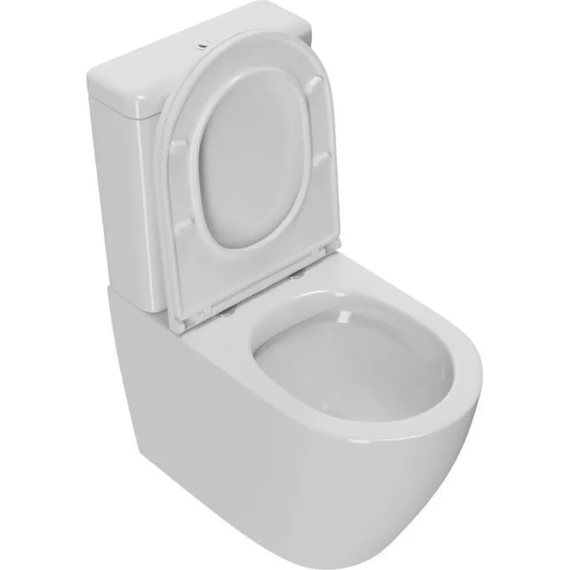 Унитаз-компакт CeramaLux TR2176-1 с крышкой микролифт (система смыва торнадо), Цвет производителя: белый - фото 6
