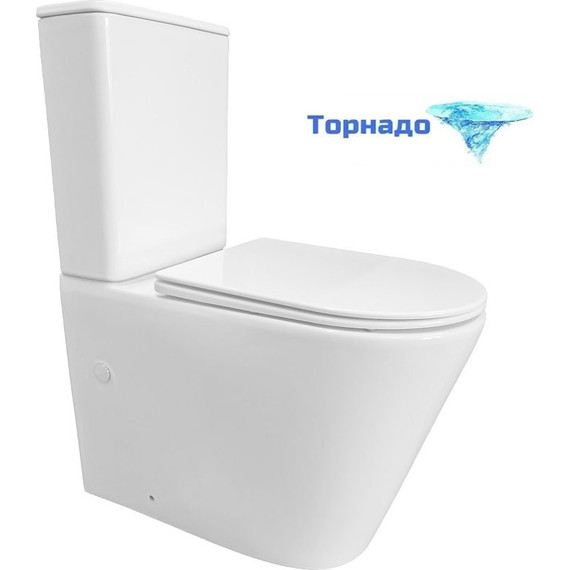 Унитаз-компакт CeramaLux TR2178-1 с крышкой микролифт (система смыва торнадо) - фото 