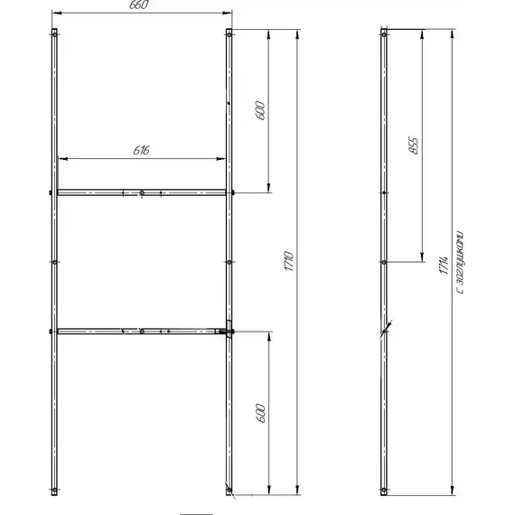 Каркас для ванны 1Marka ПУ 175x70 см - фото 2