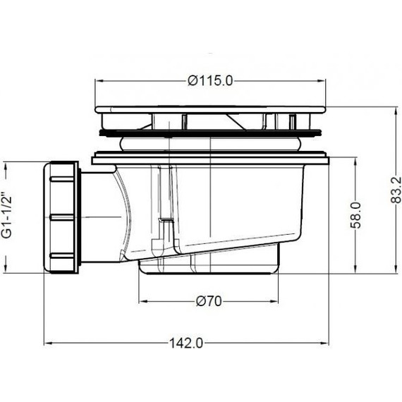 Сифон для душевого поддона BelBagno BB-01-90 - фото 3