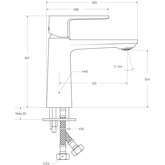 Смеситель для раковины Cezares LUX-LS-01-W0, Цвет производителя: хром - фото 6