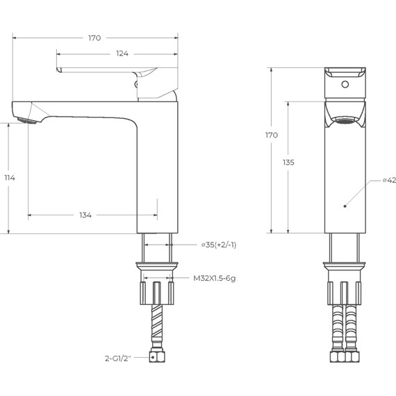 Смеситель для раковины Cezares STYLUS-LS-BORO, брашированное золото, Цвет производителя: брашированное золото - фото 4