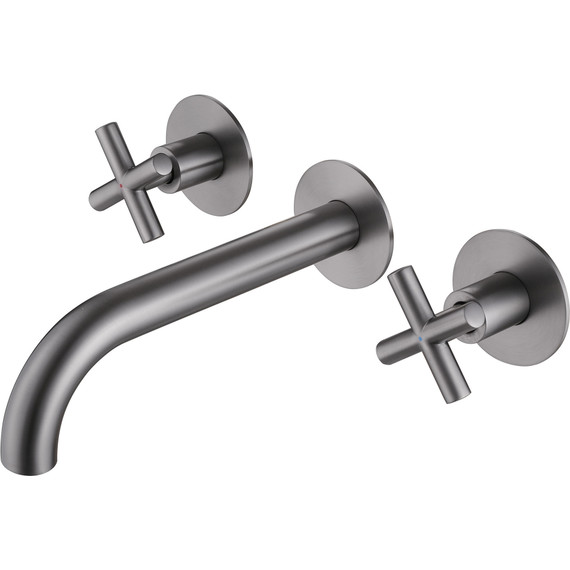 Смеситель для раковины настенный Abber Wasser Kreis AF81121NG (со скрытой частью) никель, Цвет производителя: никель - фото 