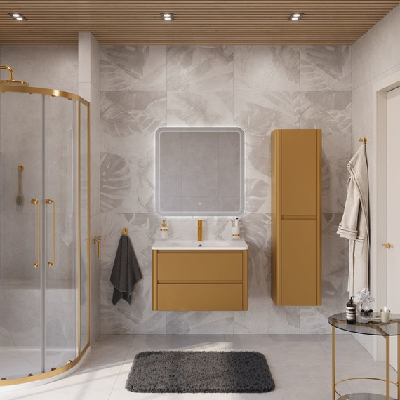 Пенал подвесной Cezares RELAX-1500-2A-SO-BORO-P 40 см, брашированное золото - фото 9