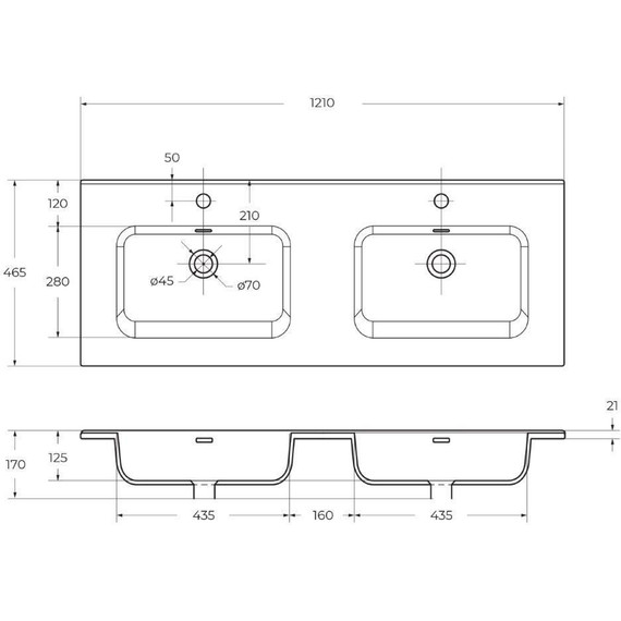 Тумба подвесная с раковиной BelBagno ETNA-1200-4C-SO-2-RN 120 см (раковина BB1200-2-ETL) rovere nature, Цвет фасада: Rovere Nature - фото 6