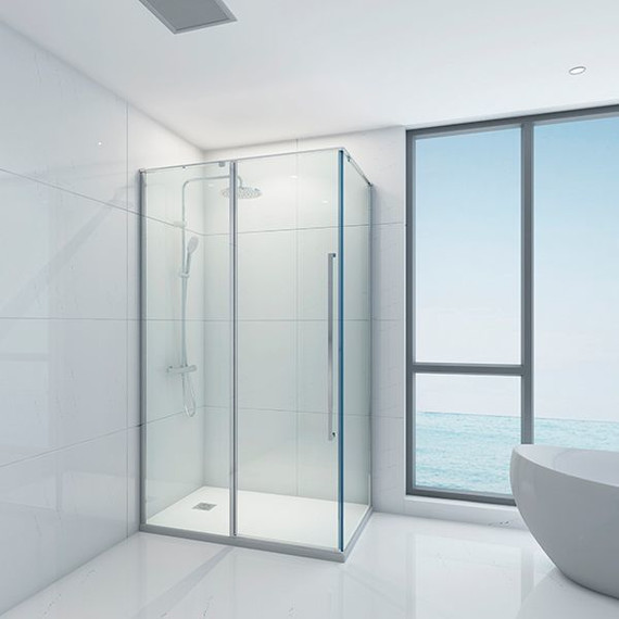 Душевое ограждение Mirsant Next 120х90 см хром/прозрачное - фото 