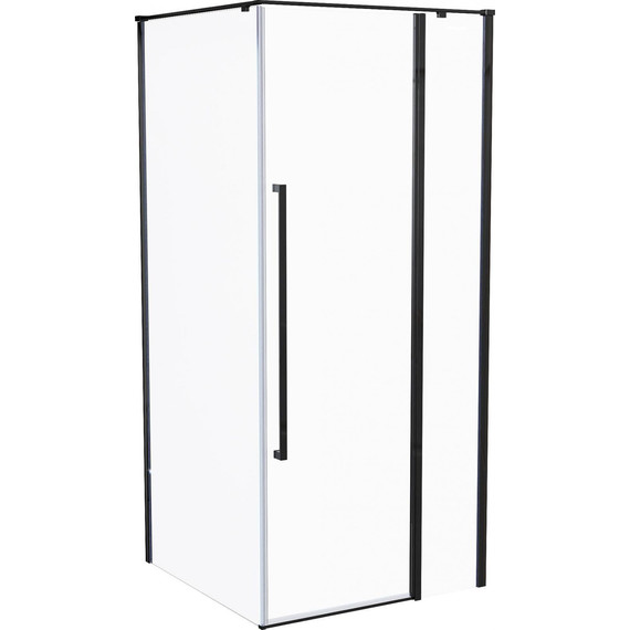 Душевое ограждение Mirsant Next Black 100x100 см, чёрный/прозрачное - фото 2
