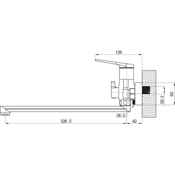 Смеситель для ванны Sole Baikal S054C - фото 2