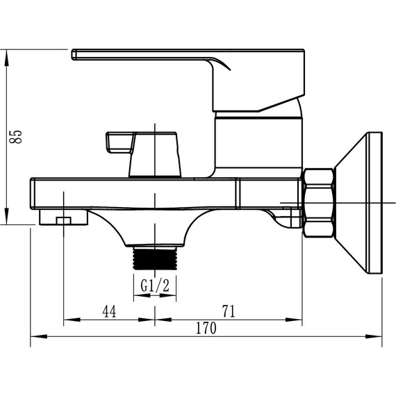 Смеситель для ванны Sole Maroon S113C - фото 2