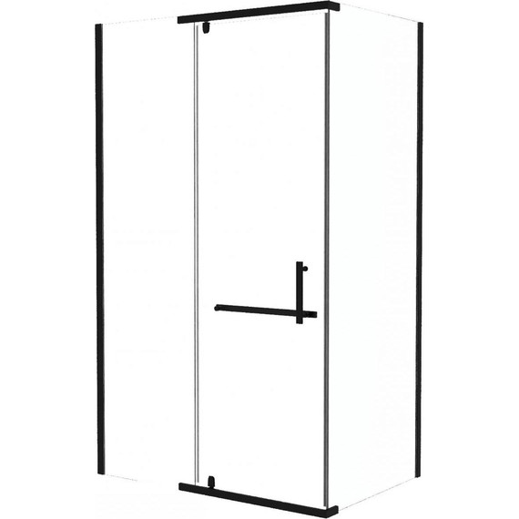 Душевое ограждение Mirsant Arena Square Black 120х80 см (стекло 8 мм), чёрный матовый/прозрачное - фото 2