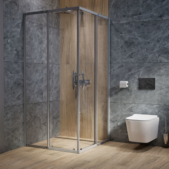 Душевое ограждение Mirsant Neo-90 Quadro 90х90 см, хром/прозрачное - фото 