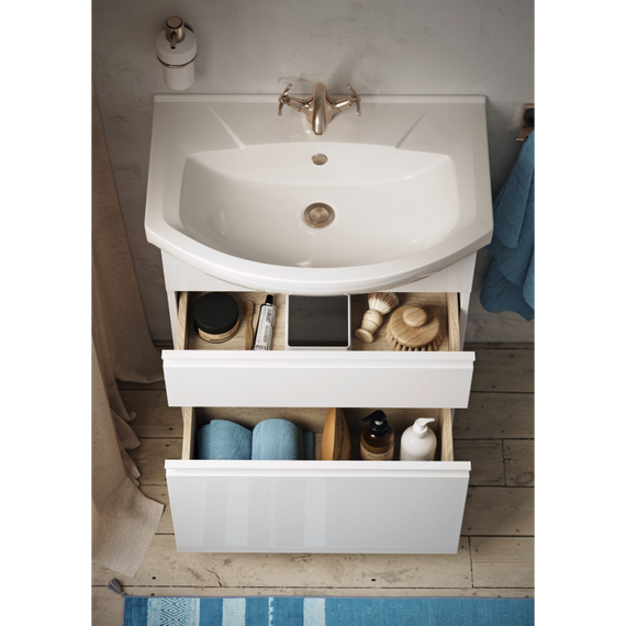Тумба напольная с раковиной Aqwella Rodos 65 см ROD01062N, белый - фото 4