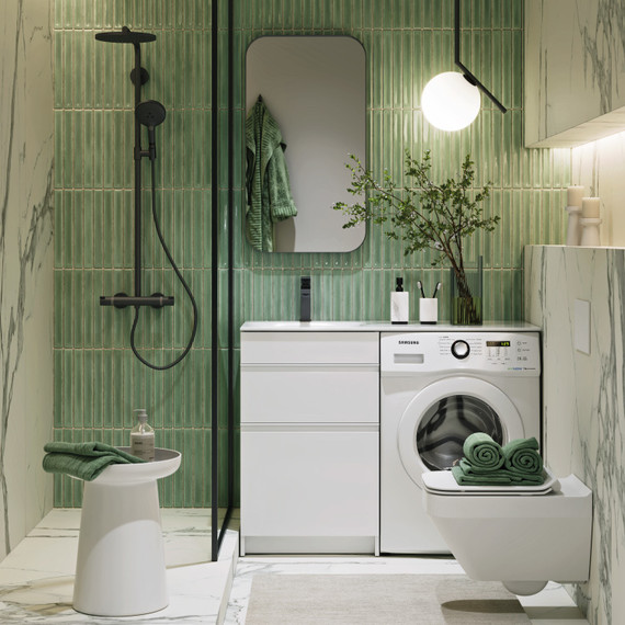 Тумба напольная с раковиной Aqwella Duet 115 см DU01052NL, белый - фото 3