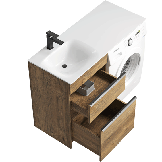 Тумба напольная с раковиной Aqwella Terra 115 см TER01052NDBL, дуб балтийский - фото 2