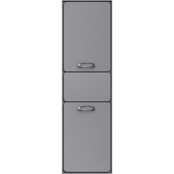 Пенал подвесной Mirsant Viva 45 см (универсальный), серый матовый - фото 