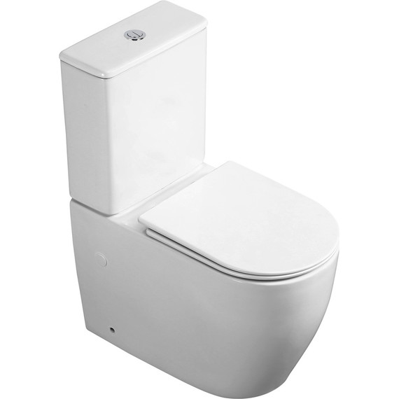 Унитаз-компакт безободковый Azario BONELLE AZ-1229A с крышкой микролифт (система смыва торнадо) - фото 2