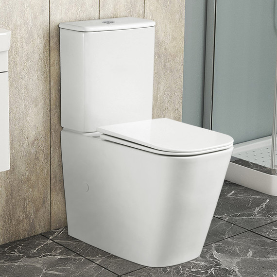 Унитаз-компакт безободковый Azario ESCONDA AZ-1255A с крышкой микролифт (система смыва торнадо) - фото 2