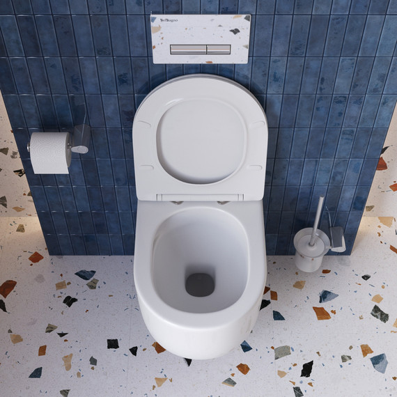 Унитаз подвесной безободковый BelBagno Soft-Tor BB084CH-TOR/SC (система смыва торнадо) с крышкой микролифт - фото 3