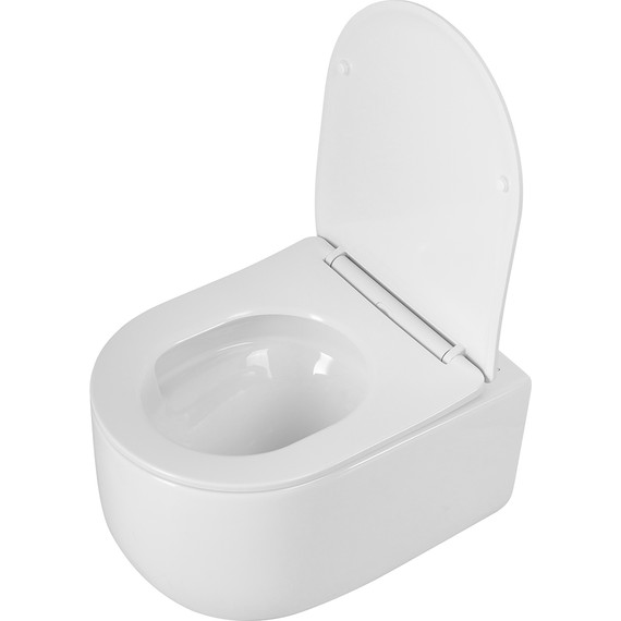 Унитаз подвесной безободковый BelBagno Soft-Tor BB084CH-TOR/SC (система смыва торнадо) с крышкой микролифт - фото 8