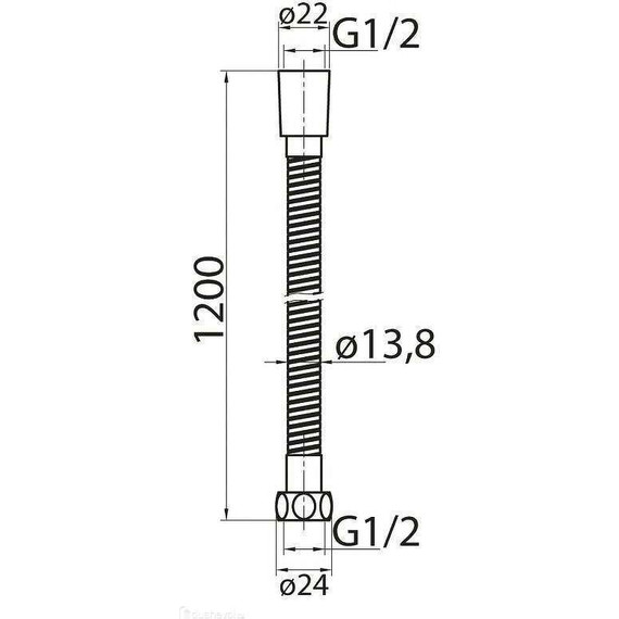 Душевой шланг Cezares 120 см CZR-FMDC2-120-02, бронза - фото 2
