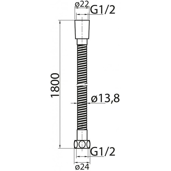 Душевой шланг Cezares 180 см CZR-FMDC2-180-02, бронза - фото 2