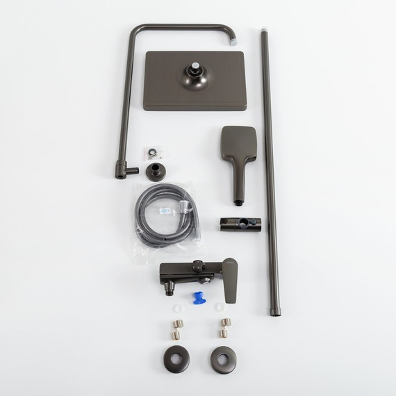 Душевая стойка Cezares LINER-CVD-GM, оружейная сталь, Цвет производителя: оружейная сталь - фото 3