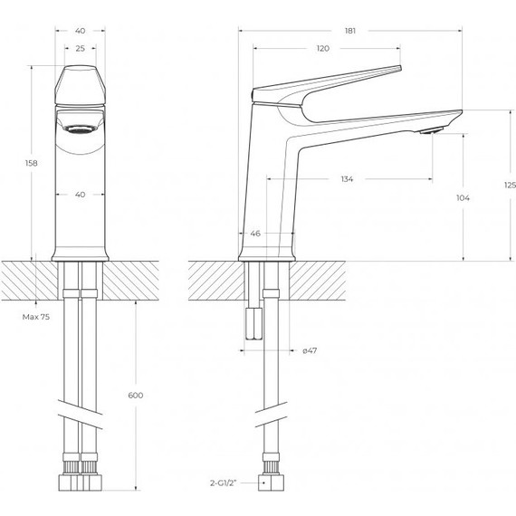 Смеситель для раковины Cezares LINER-LS-01-W0 - фото 4