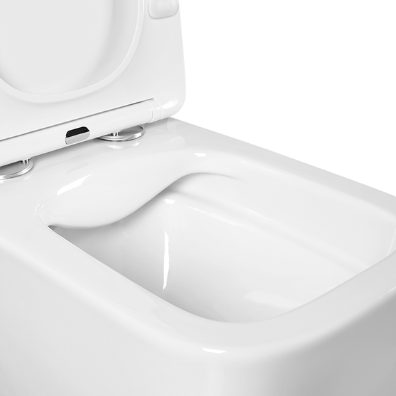 Унитаз подвесной безободковый Aquatek Либра AQ1148N-00 с тонкой крышкой микролифт - фото 5