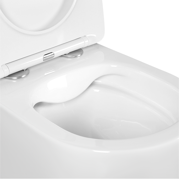 Унитаз подвесной безободковый Aquatek Европа AQ1900-00 с тонкой крышкой микролифт, Цвет производителя: белый - фото 4