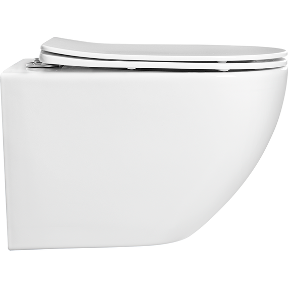 Унитаз подвесной безободковый Aquatek Европа AQ1901-00 с тонкой крышкой микролифт - фото 4